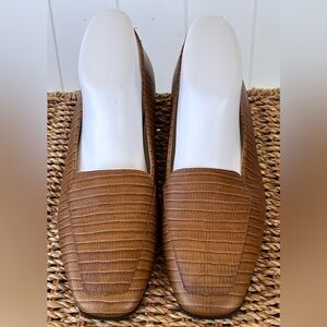 Talbots Brand‎ Pauline Leather Loafer Reptile Print Slip On Size 8.5M